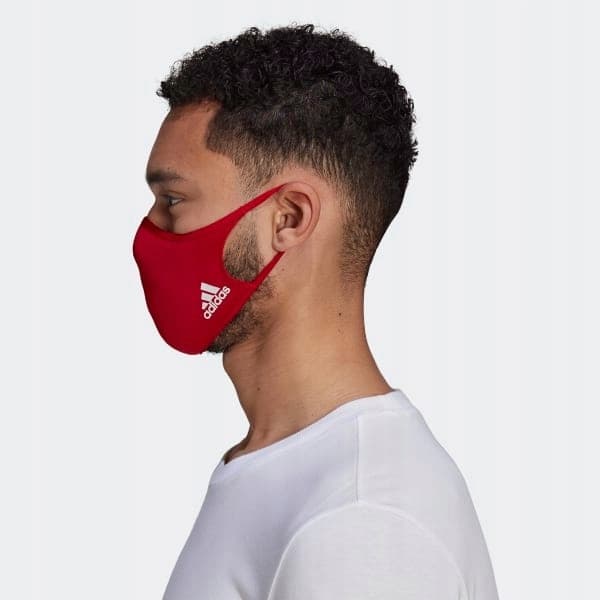 ADIDAS MASKER 3-PAK MULTICOLOR LOGO S HVID