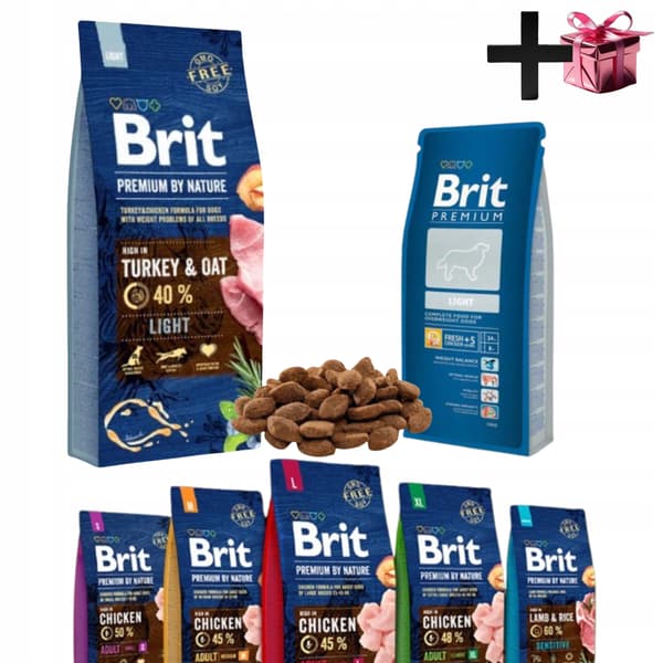 Brit Premium By Nature Tørfoder til Hunde Light 15 kg
