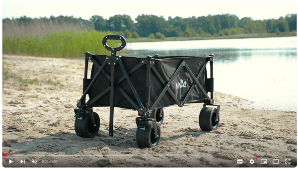 Strandvogn 100 kg foldbar campingturist til ferier