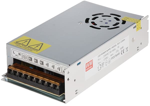 Switchande nätaggregat 12V/25A/B