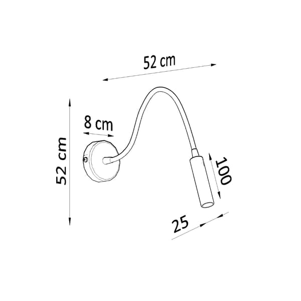 VÆGLAMPE AXIL 1 G9 SORT SOLLUX SL.0910