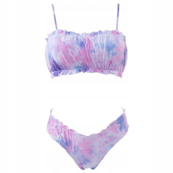Todelt badedragt bikini bandeau trusser strand pool M