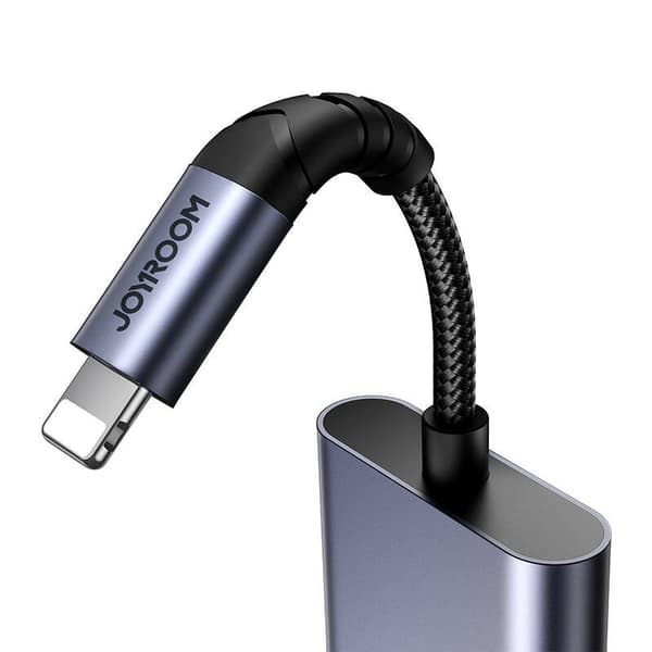 Joyroom SY-L02 lightning til 2x lightning 2-i-1 lydadapter (sort)