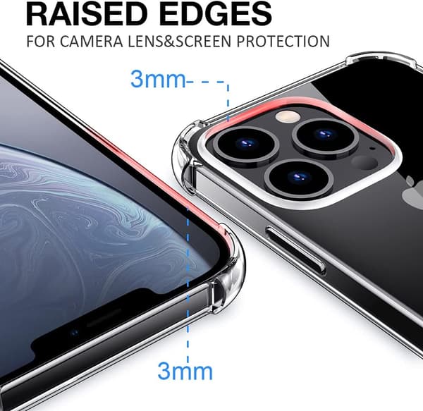 ETUI TIL APPLE IPHONE 13 PRO MAX SILIKONE TRANSPARENT 2X HÆRDET GLAS