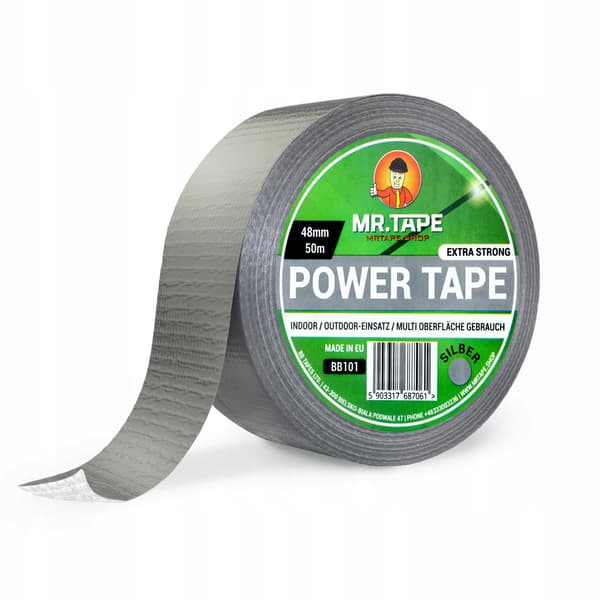 MrTape Sølv Gaffatape 48mm/50m Stærk Forstærket Powertape