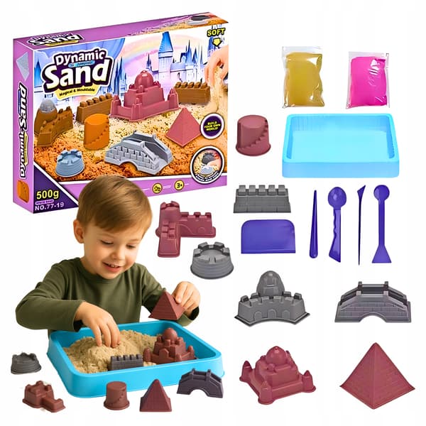 Kinetisk Sand Piastolina Sæt Borg Pyramide Forme Kreative Gør-det-selv