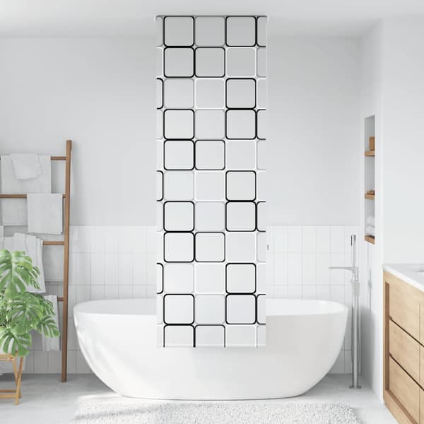 vidaXL Duschrullgardin 60x240 cm Tygbredd 56 cm
