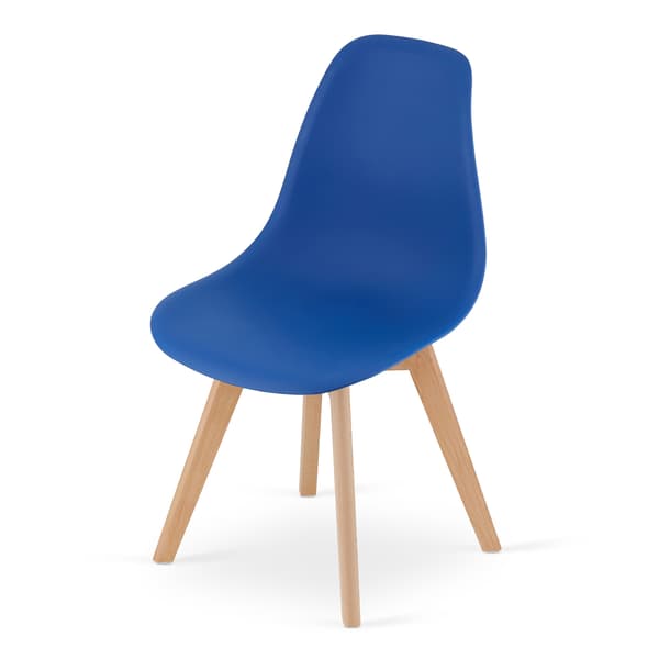 KITO stol blå / naturlige ben x 4