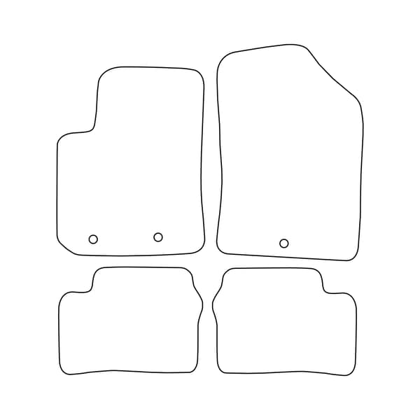 [BLM]KI010 Sort - Velourmåttesæt til Kia Picanto II 2011-2017 - Sorte detaljer
