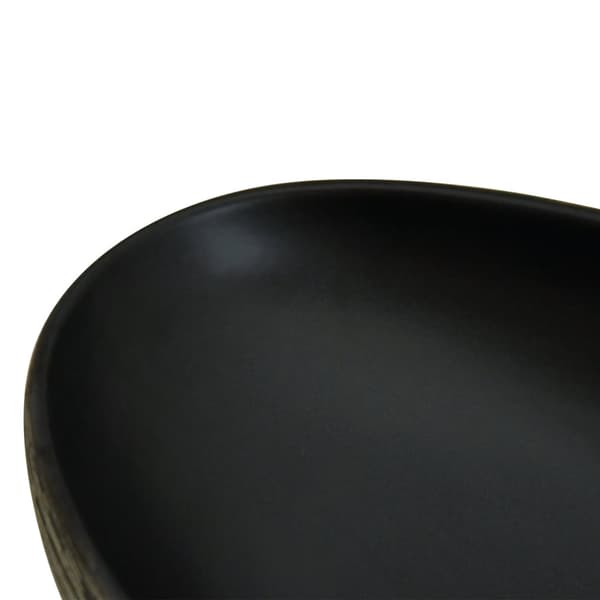 vidaXL bordvask, grå og sort, oval, 59x40x14 cm