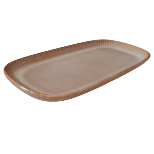 FAD, SALATSKÅL, SUSHITALLERKEN, REKTANGULÆR, KERAMISK, 30 cm
