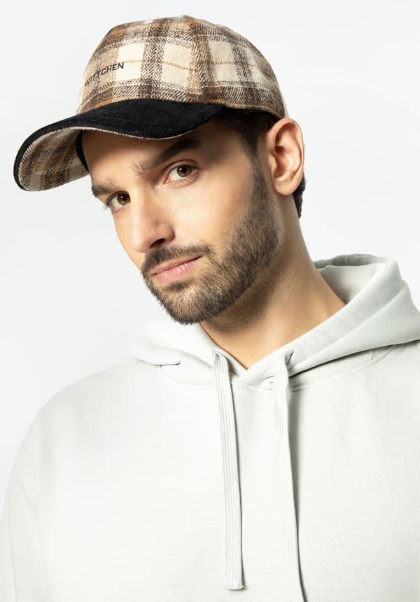 Wittchen herre brun og beige kasket, brun og beige polyester