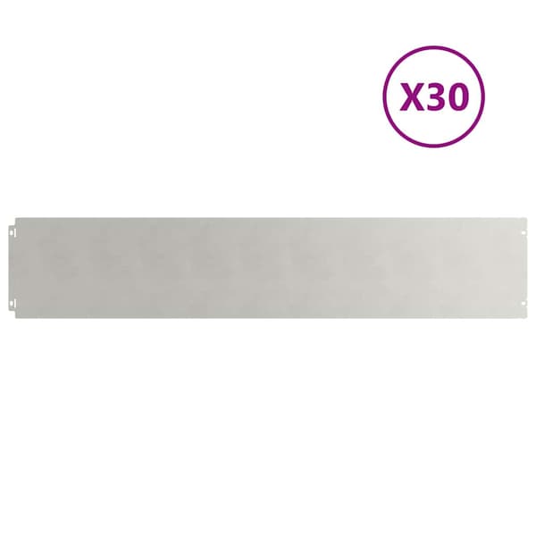 vidaXL græskant 30 stk. 20x103 cm rustfrit stål