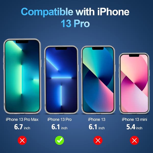 SILIKONSKAL TILL APPLE IPHONE 13 PRO TRANSPARENT HÅLLBART A2483 A2636
