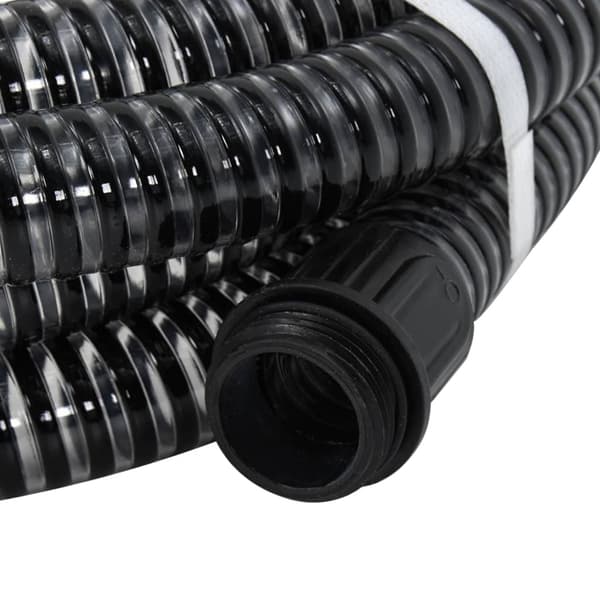 vidaXL sugeslange med messingkoblinger sort 1,1" 15 m PVC