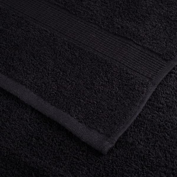 vidaXL Premium Håndklæder SOLUND, 2-pak, sort, 50x100 cm, 600 g/cm²