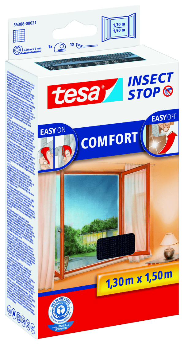 TESA MN COMFORT WINDOW 1,3X1,5 musta