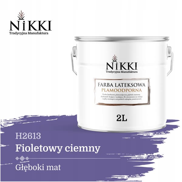 Latex maling pletresistent farve violet mørk H2613 2L dyb mat