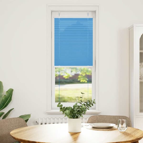 vidaXL Blå plisségardin 40x100 cm Tygbredd 39,4 cm
