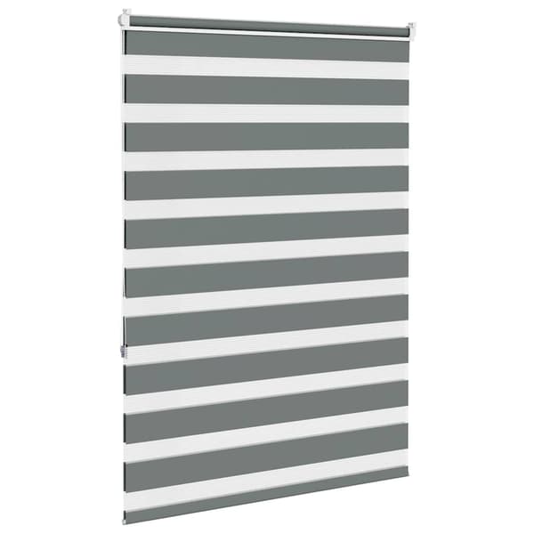 vidaXL zebra rullegardin, mørkegrå, stofbredde 110,9 cm, polyester