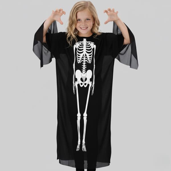 Halloween-kostym för barn skelett