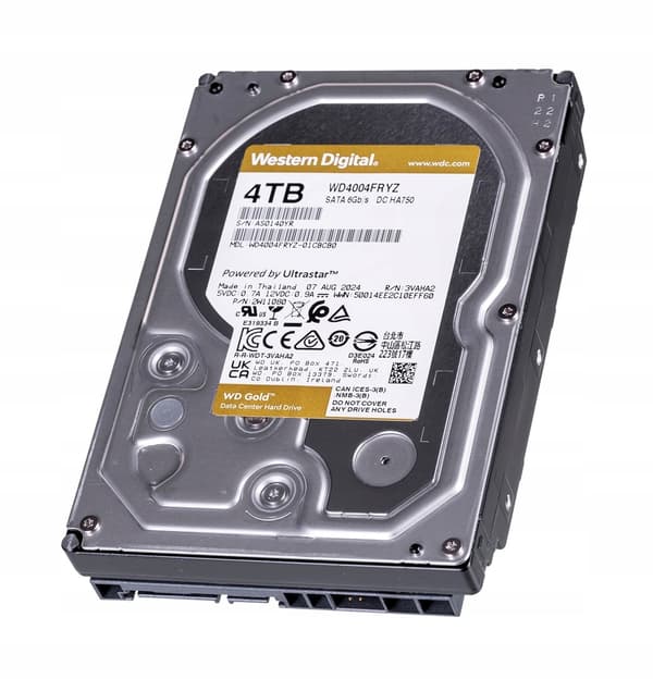 Harddisk WD Gold 4TB SATA WD4004FRYZ
