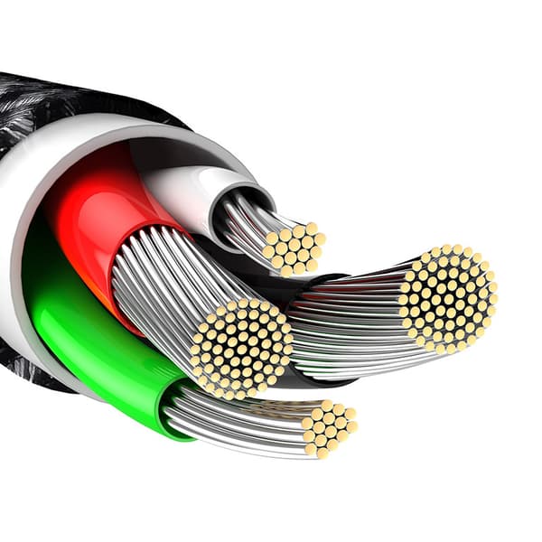 Baseus Tungsten Gold USB till Lightning-kabel, 2.4A, 2m (Svart)