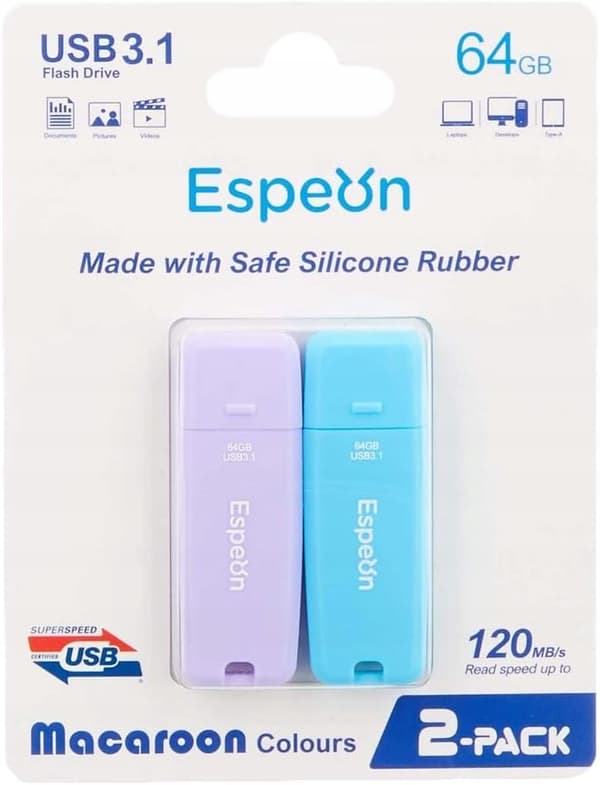 USB-stick Espeon 64 GB USB 3.1 - Sæt 2 stk.