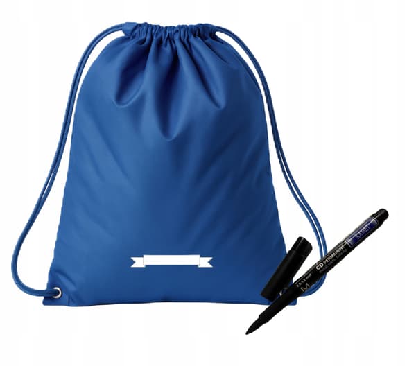 rygsæk pose + pen til skole børnehave udflugt sko tøj blå