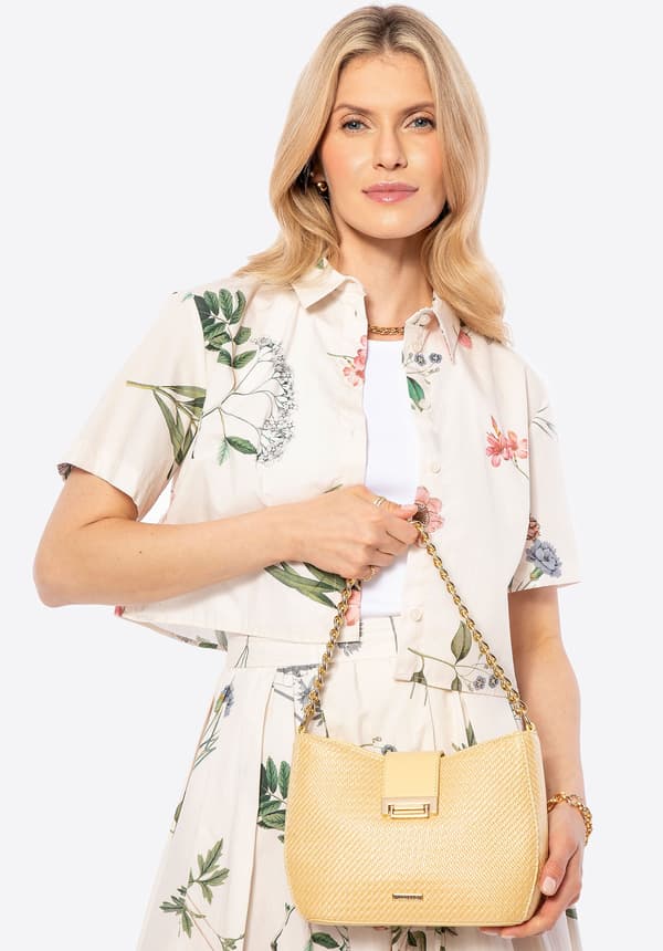 Wittchen Dam Crossbody-väska Vävd Gul Polypropen