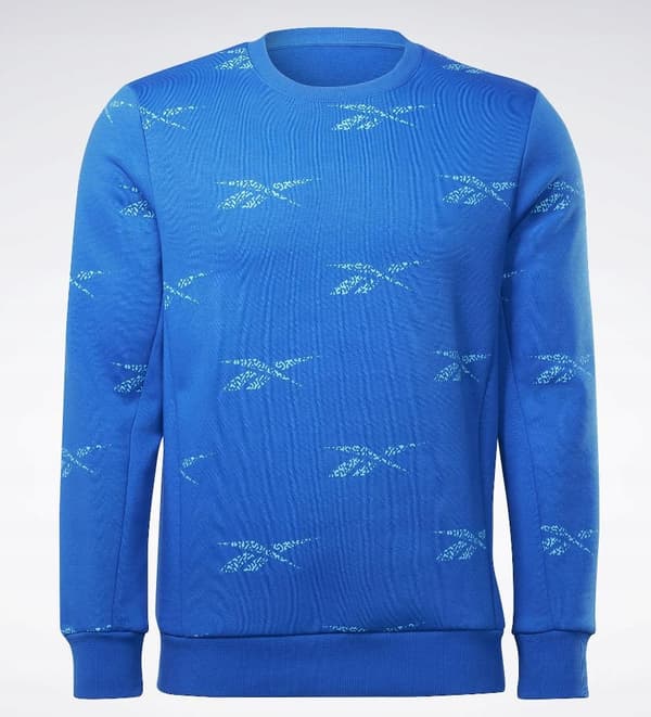 REEBOK BLÅ LANGÆRMET SWEATSHIRT UDEN HÆTTE M 0A8B5_A* BAGGRUNDE