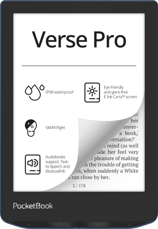 PocketBook Verse Pro (634) e-kirjanlukija sininen, 6" E Ink