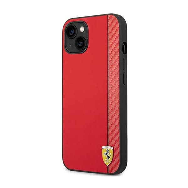Ferrari Carbon - iPhone 14 Plus cover (rød)