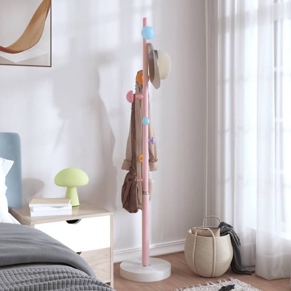 vidaXL stående knagerække lyserød 172 cm malet jern