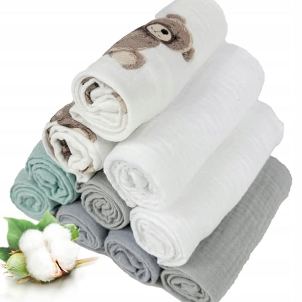Plumeri Muslin Bleer Sæt med 10 Farver 30x30 cm