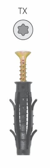 EXPANSIONSPLUGG MED TORX-HOLDER TX25 8/5*60MM - KX 8/5*60T