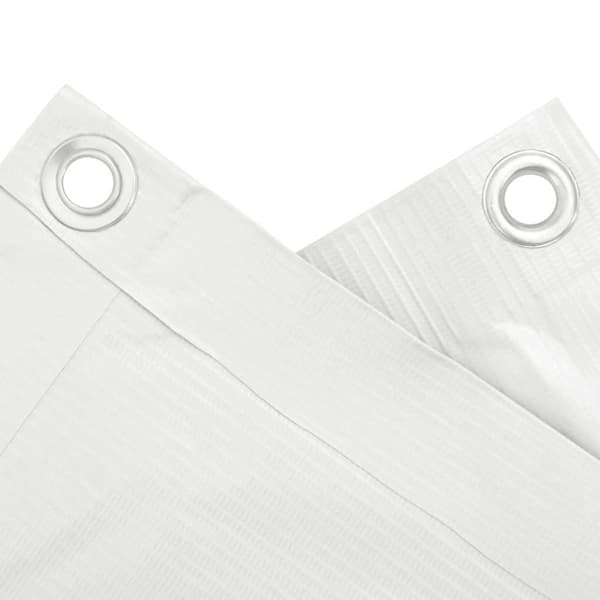 vidaXL Balkongmarkis, vit, 500x75 cm, PVC