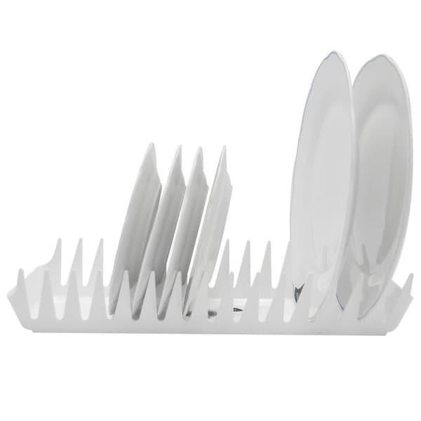 Hvid plast tørrestativ til tallerkener 39 cm