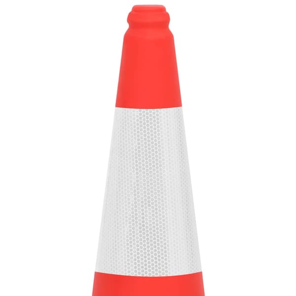 vidaXL Reflekterande trafikkoner, 10 st, tunga baser, 75 cm