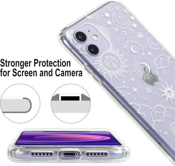 ETUI TIL APPLE IPHONE 11 6,1" MASSIV SILIKONE CLEAR BACK SKY