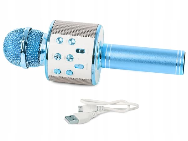 MIKROFON BLUETOOTH WS-858 BLÅ (50) GAB_B