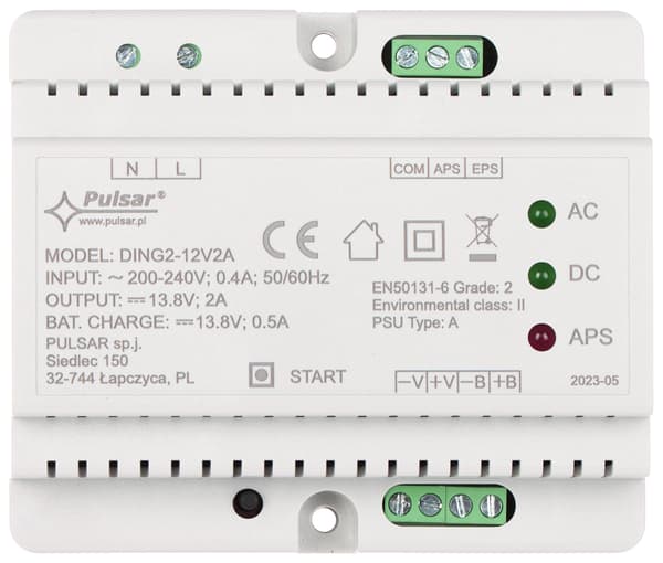 DING2-12V2A pulsar switching buffer strømforsyning