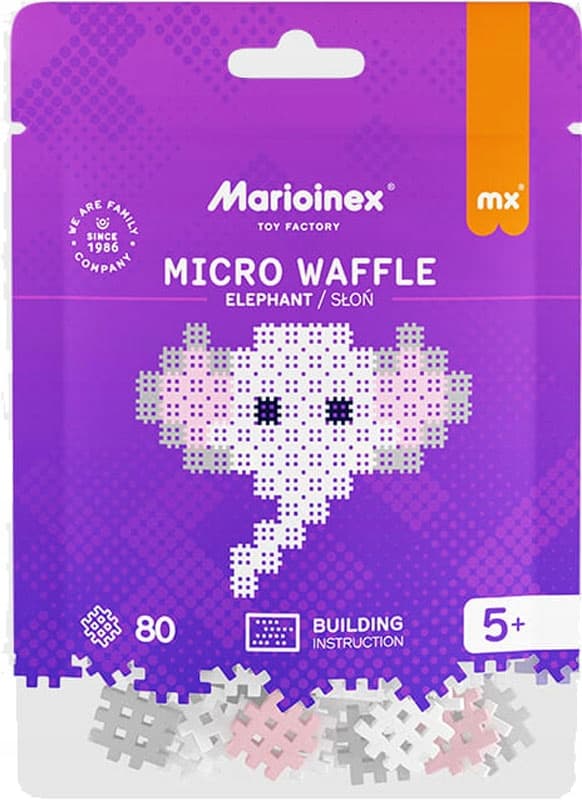Marioinex Micro Waffle 80 palaa ELEFANTTI - kuvapalapeli