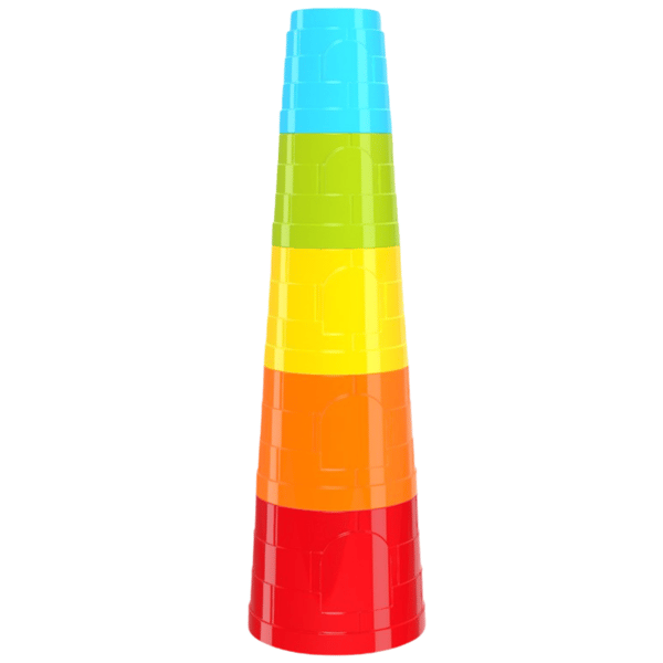 SET PYRAMIDTORN REGNBÅGSFÄRGER SANDFORM OLIKA STORLEKAR 5378