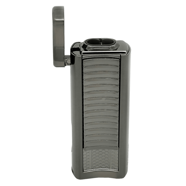 Ronson Passat GUN Metal Black 2 JET Lighter med Cigarpuncher