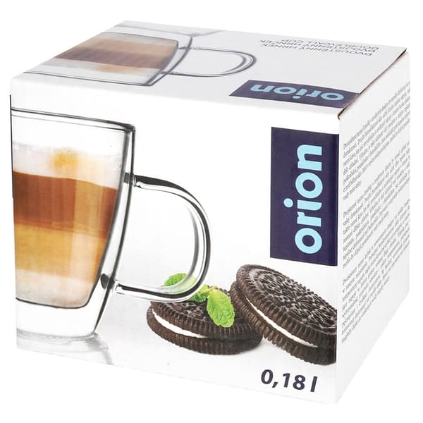 Termoglas med dubbel vägg för lattekaffe DOUBLE 180 ml