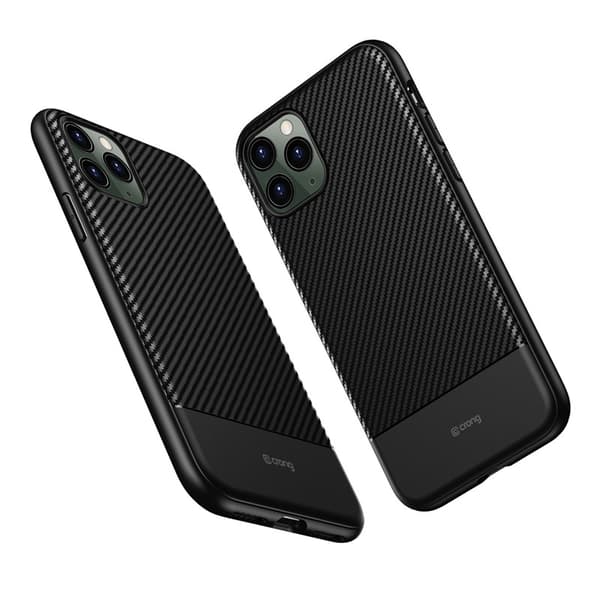 Crong Prestige Carbon Cover - iPhone 11 Pro Etui (Sort)