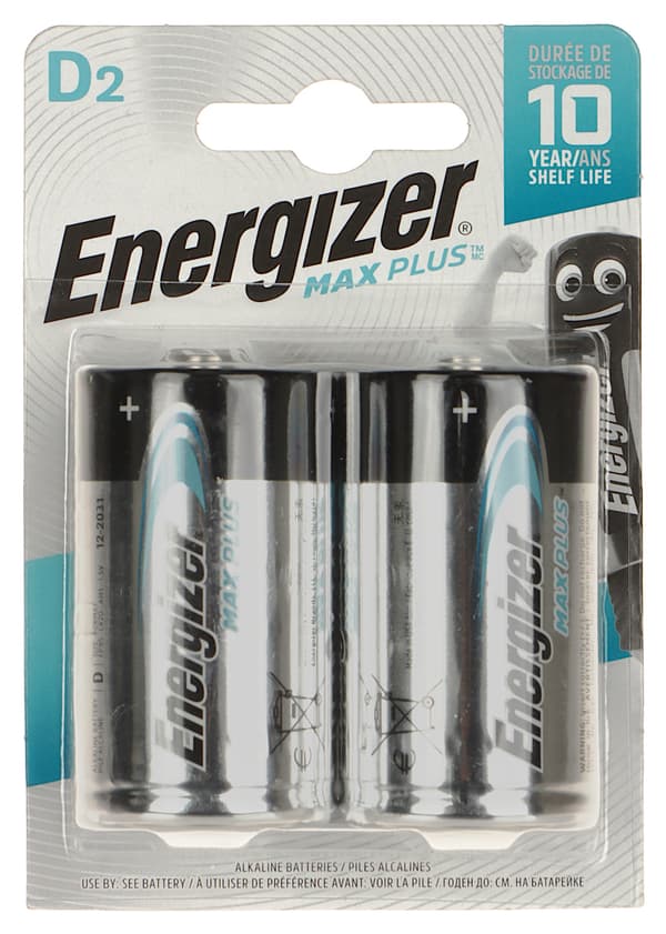 ALKALIN BATTERI BAT-LR20-MAXPLUS*P2 ENERGIZER