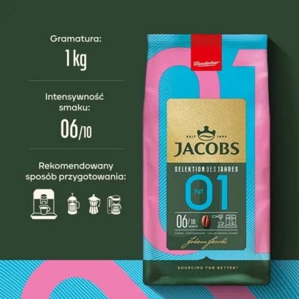 JACOBS Årets Udvalg Antal kaffebønner 1 1kg