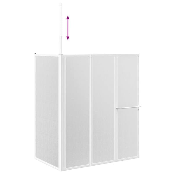 vidaXL Duschdörr, L-formad, 70x120x137 cm, 4 paneler, vikbar
